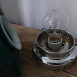 Exit Lampe USA opaline verte socle metal