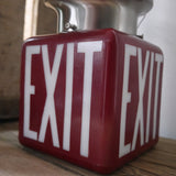 Exit Lampe USA opaline rouge socle metal