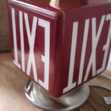 Exit Lampe USA opaline rouge socle metal