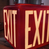 Exit Lampe USA opaline rouge socle metal
