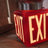 Exit Lampe USA opaline rouge socle metal