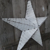 etoile de grange Amish zinc blanche tres grand modele