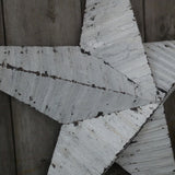 etoile de grange Amish zinc blanche tres grand modele