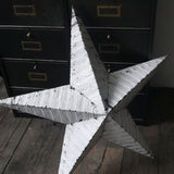etoile de grange Amish zinc blanche tres grand modele