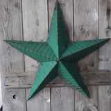 etoile de grange Amish zinc verte tres grand modele