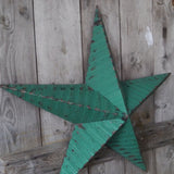 etoile de grange Amish zinc verte tres grand modele