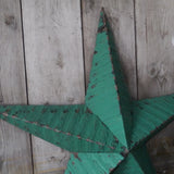 etoile de grange Amish zinc verte tres grand modele