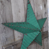 etoile de grange Amish zinc verte tres grand modele