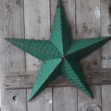 etoile de grange Amish zinc verte tres grand modele
