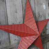 large red zinc Amish barn star