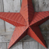 large red zinc Amish barn star