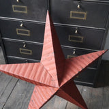 large red zinc Amish barn star