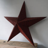 large red zinc Amish barn star