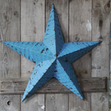 etoile de grange Amish zinc bleu tres grand modele