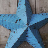 etoile de grange Amish zinc bleu tres grand modele