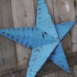 etoile de grange Amish zinc bleu tres grand modele