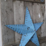 etoile de grange Amish zinc bleu tres grand modele