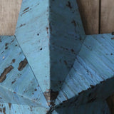 etoile de grange Amish zinc bleu tres grand modele