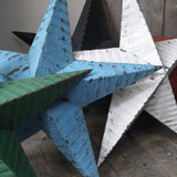 etoile de grange Amish zinc bleu tres grand modele