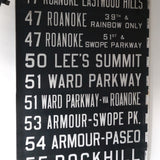 top deco !  tres grand kakemono destination bus USA ligne floride annees 60/70