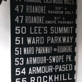 top deco !  tres grand kakemono destination bus USA ligne floride annees 60/70