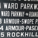 top deco !  tres grand kakemono destination bus USA ligne floride annees 60/70