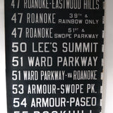 top deco !  tres grand kakemono destination bus USA ligne floride annees 60/70