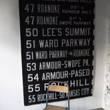 top deco !  tres grand kakemono destination bus USA ligne floride annees 60/70