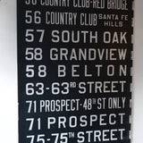top deco !  tres grand kakemono destination bus USA ligne floride annees 60/70