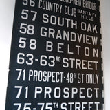 top deco !  tres grand kakemono destination bus USA ligne floride annees 60/70