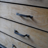 Grand etabli industriel bureau metal et bois