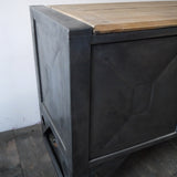 Grand etabli industriel bureau metal et bois