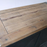 Grand etabli industriel bureau metal et bois