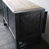 Grand etabli industriel bureau metal et bois