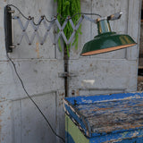 green Russian industrial accordion wall lamp