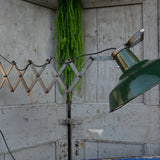 green Russian industrial accordion wall lamp