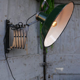 green Russian industrial accordion wall lamp