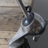 superbe ancienne lampe industrielle Gras abat jour dessinateur polie miroir