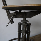 Bienaise industrial workshop high chair in metal and wood