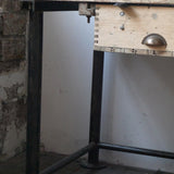 bureau industriel double poste de travail metal et bois