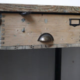 bureau industriel double poste de travail metal et bois