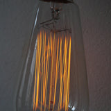 new Thomas Edison-style carbon filament light bulb