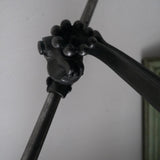 Rare Lampe bureau O.C. White Industrielle opaline blanche