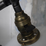 Rare Lampe bureau O.C. White Industrielle opaline blanche