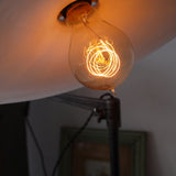 Rare Lampe bureau O.C. White Industrielle opaline blanche