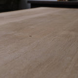 grande table industrielle plateau chene massif pietement fonte