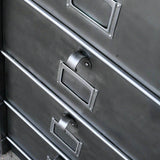 ancien grand meuble 12 casiers industriel strafor plateau chene massif