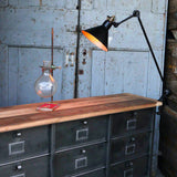 ancien grand meuble 12 casiers industriel strafor plateau chene massif