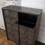 ancien grand meuble 10 casiers industriel strafor