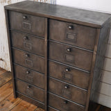 ancien grand meuble 10 casiers industriel strafor